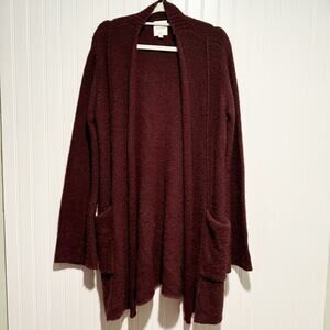Gentle Fawn Burgundy Cardigan Sweater Longline Size Small